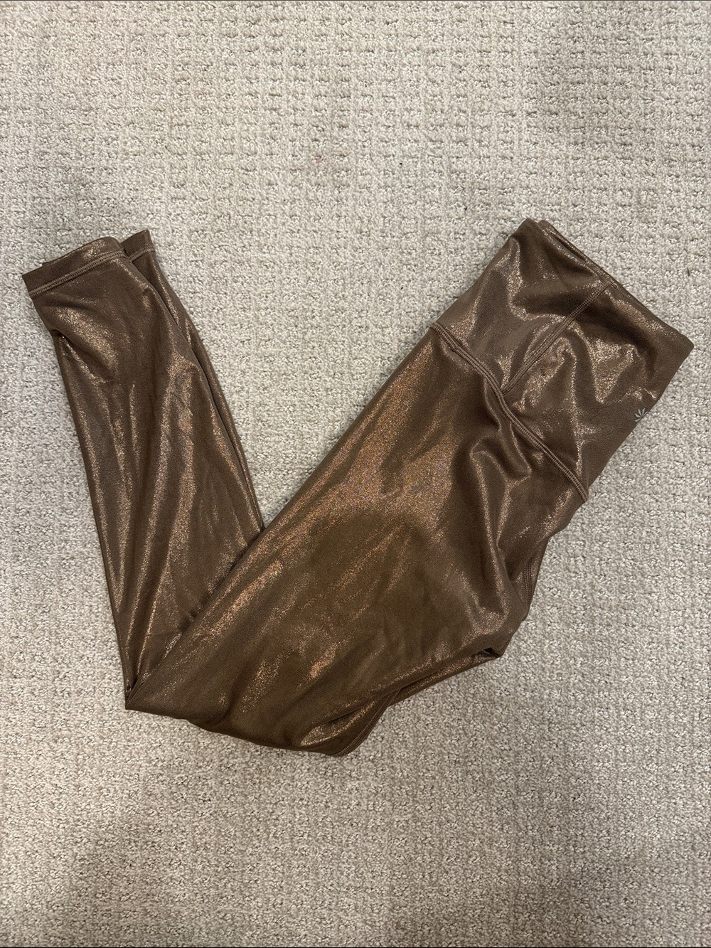Athleta ULTRA HIGH RISE ELATION TIGHT, Pyrite Shine SIZE S   #824545 - Picture 7 of 7